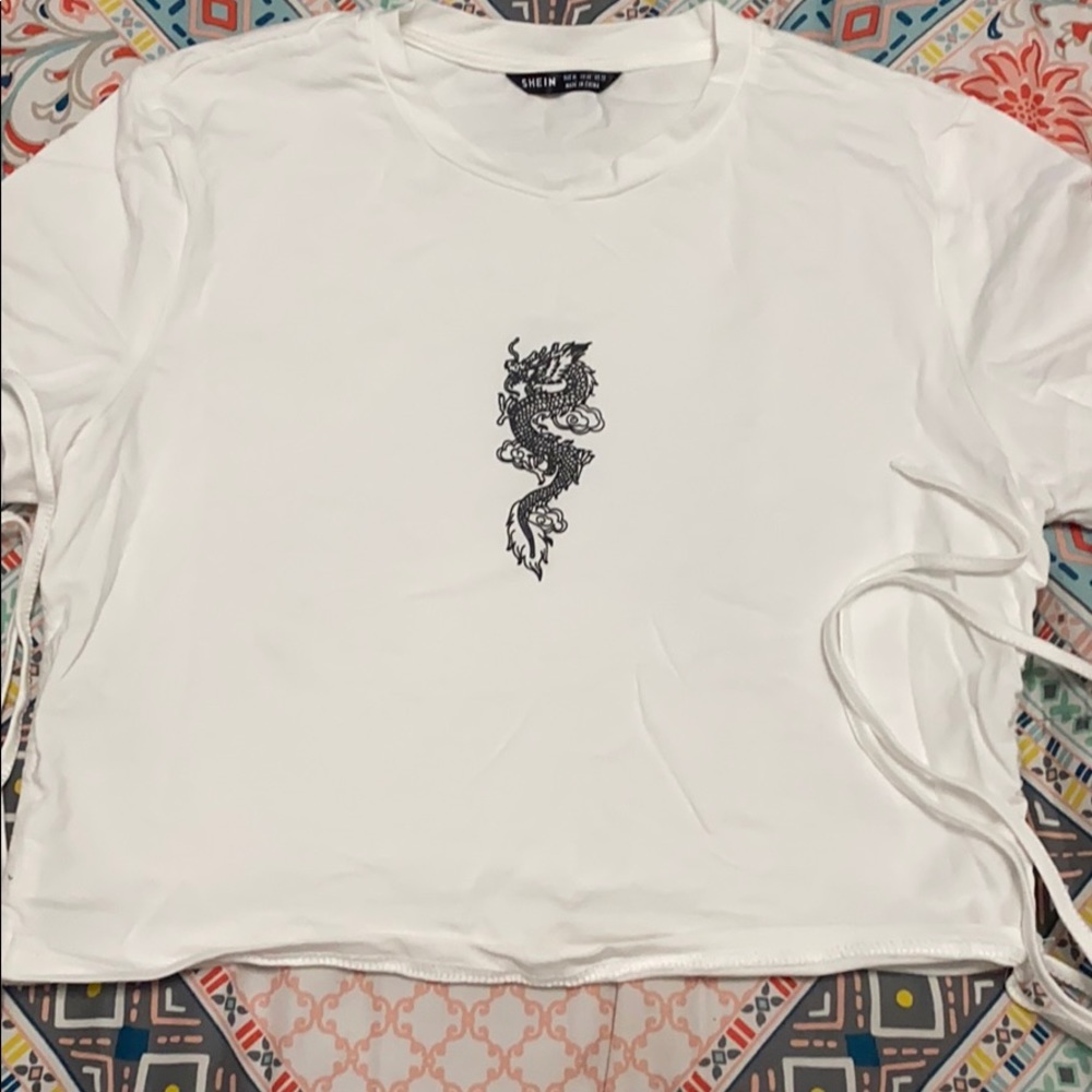 White dragon croptop